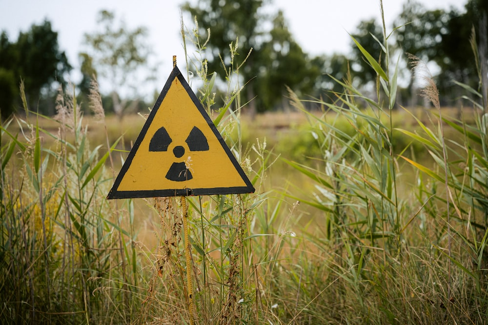 A radioactivity sign
